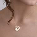 <tc>قلادة Gold Plated Heart Mom &amp; Baby</tc>