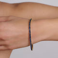 Gold Plated Sapphire Tennis Bracelet