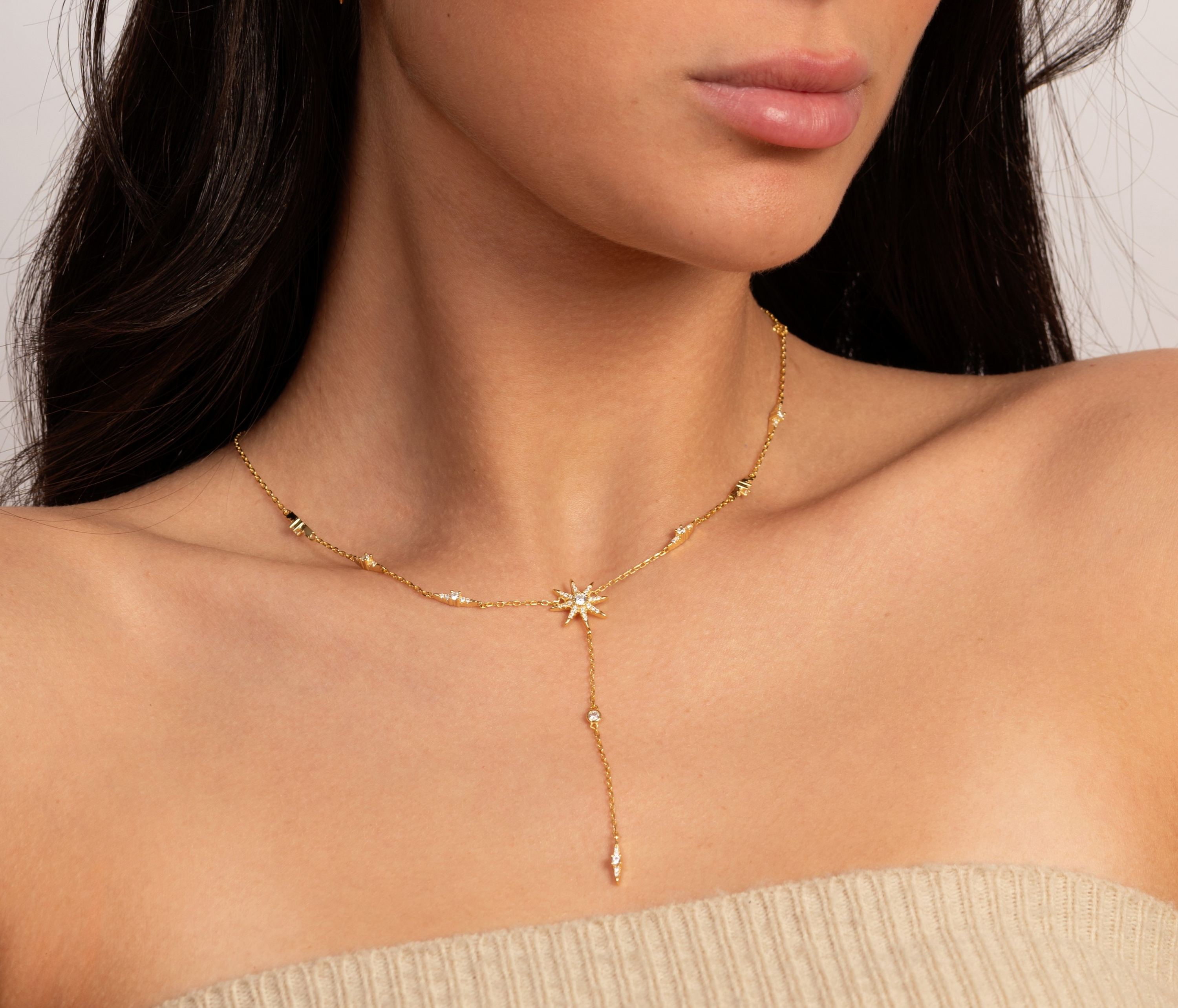 Under Moonlight Lariat Necklace