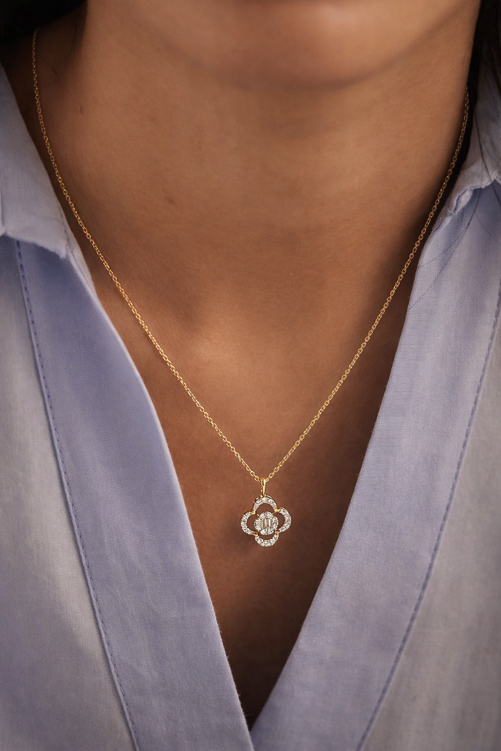 Golden Clover Necklace