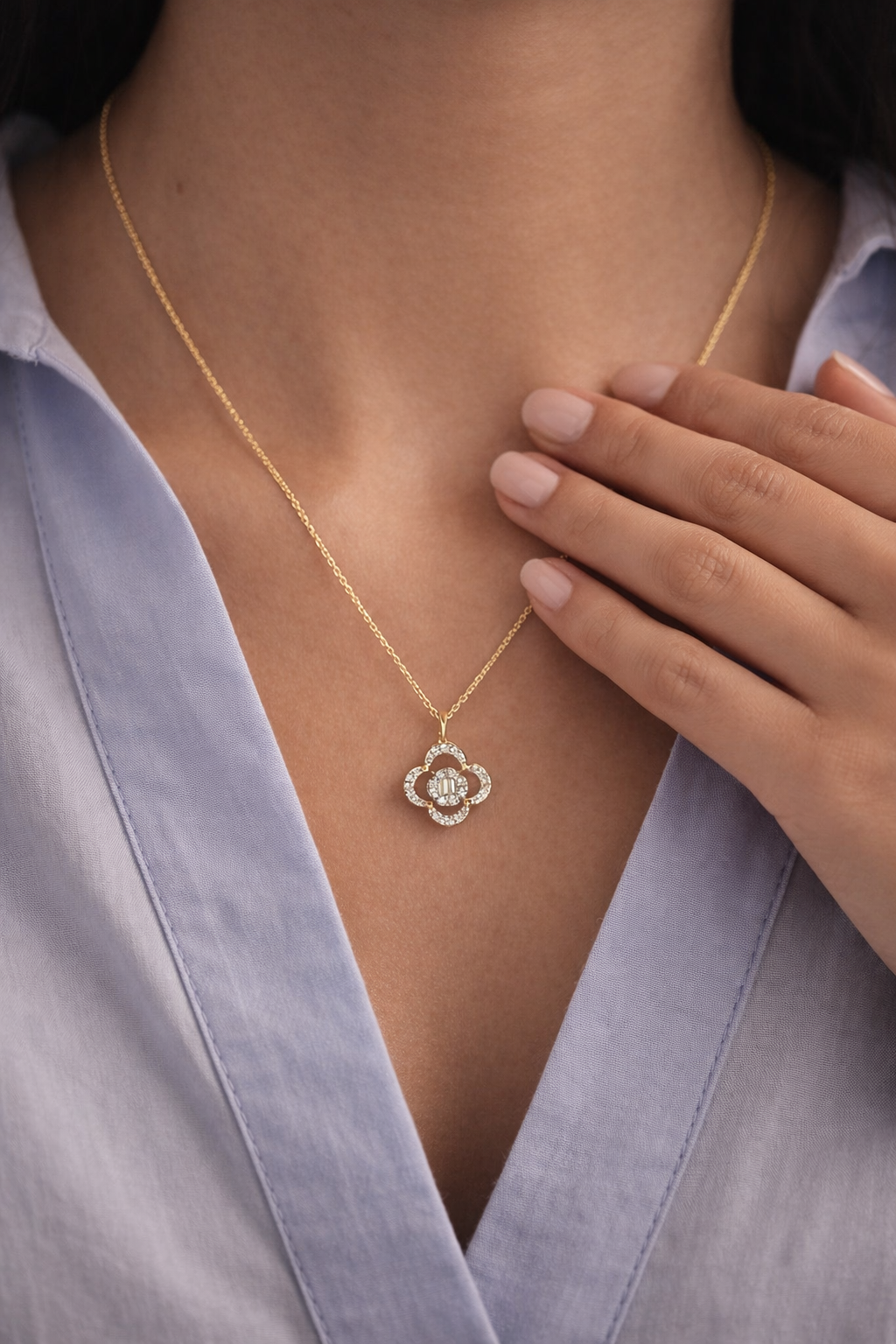Golden Clover Necklace