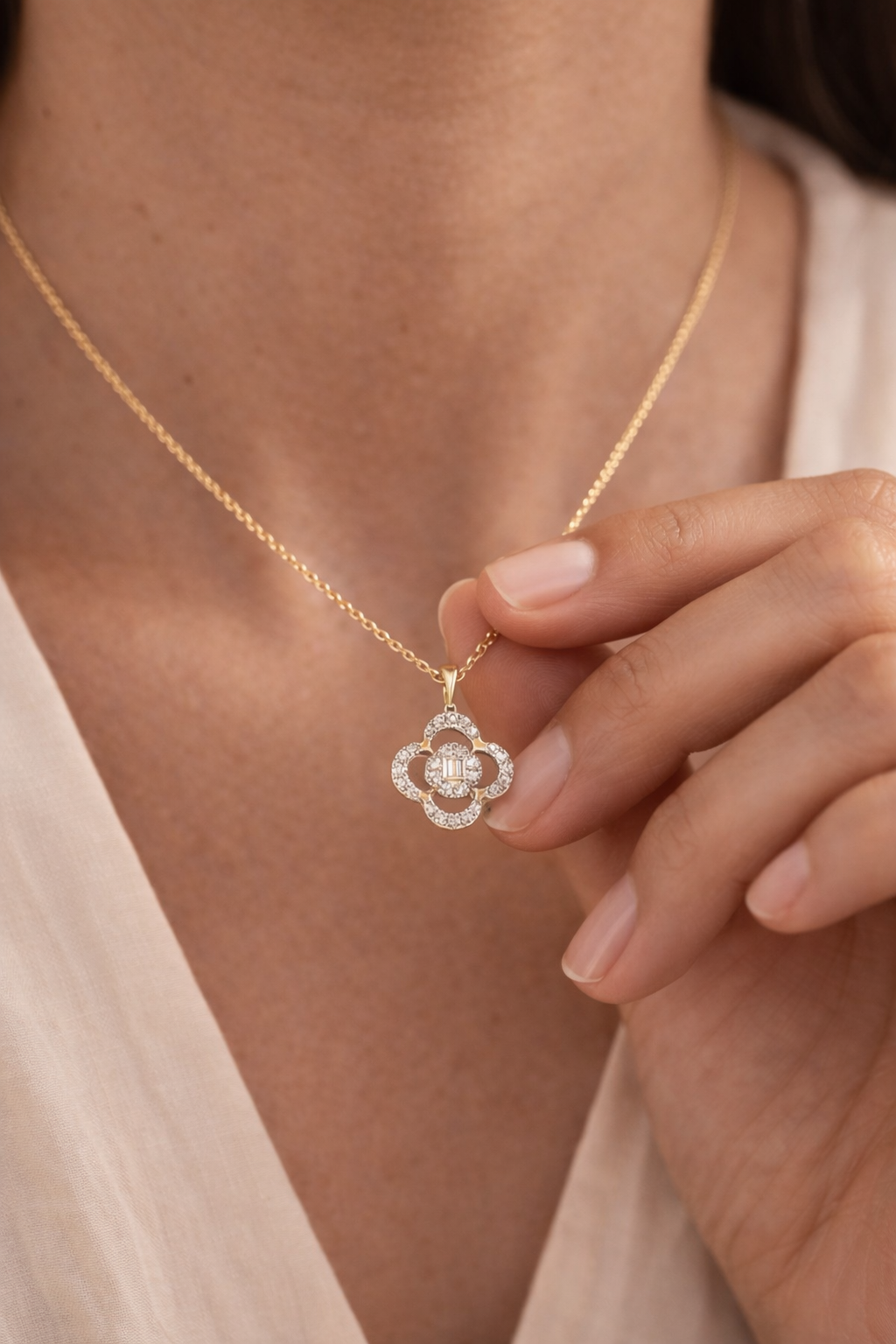 Golden Clover Necklace