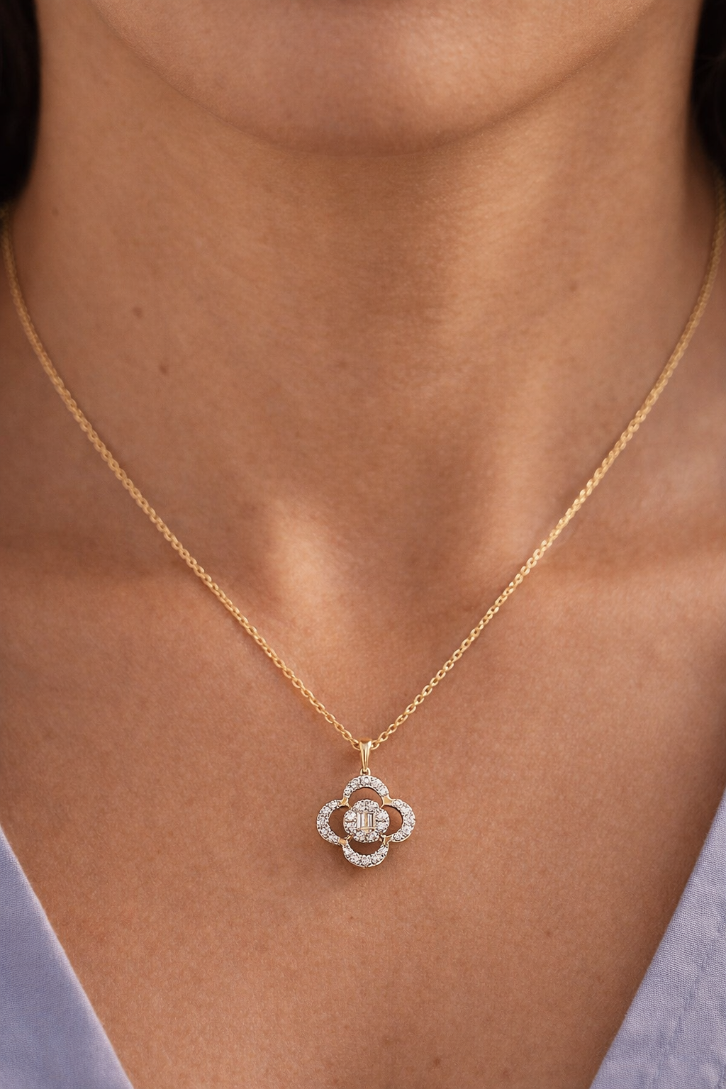 Golden Clover Necklace