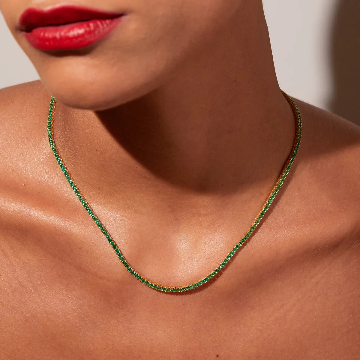 Emerald Tennis Necklace
