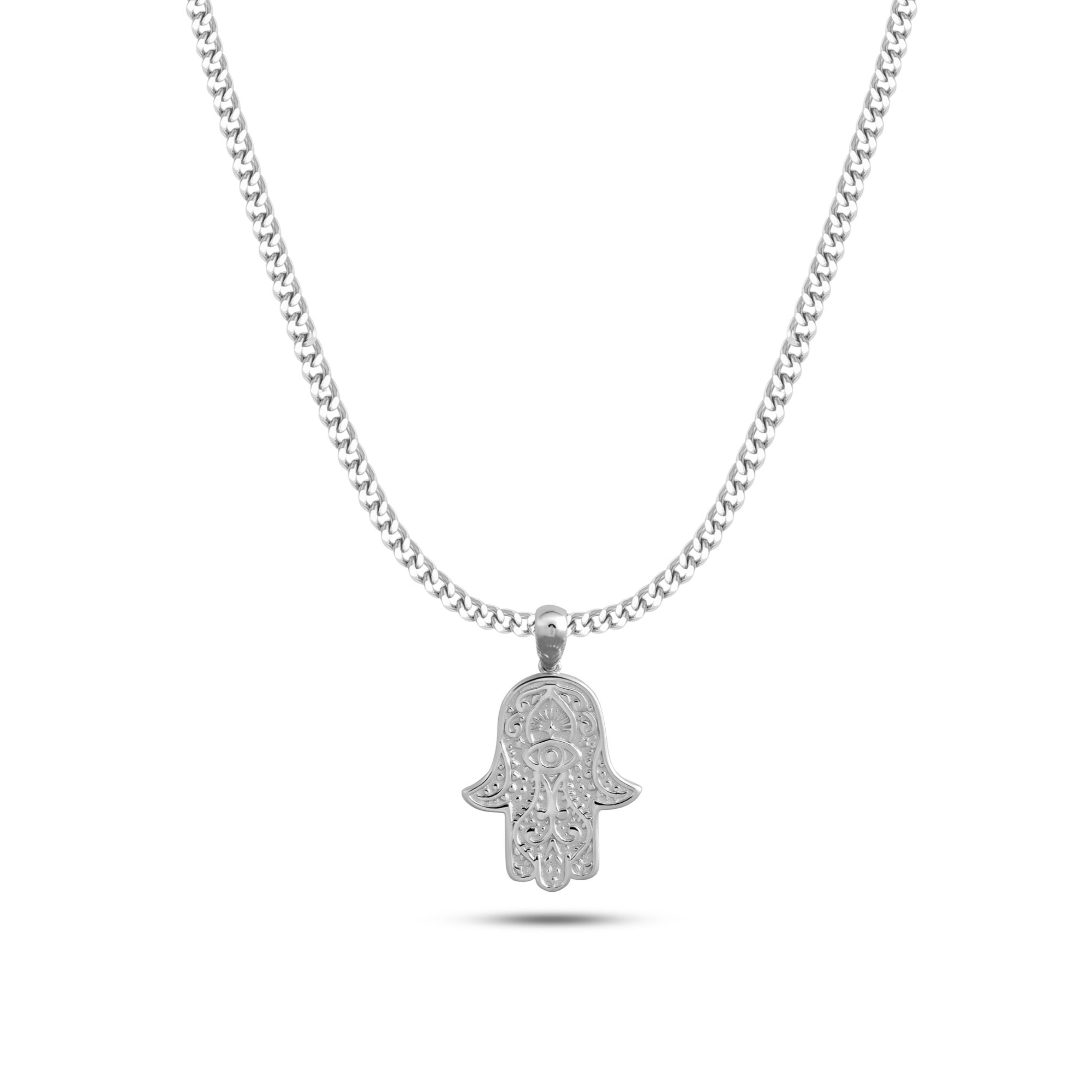 Hamsa Pendant - ARTSY SILVER