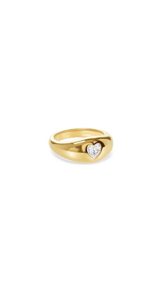 Babe Heart Signet Ring - ARTSY SILVER