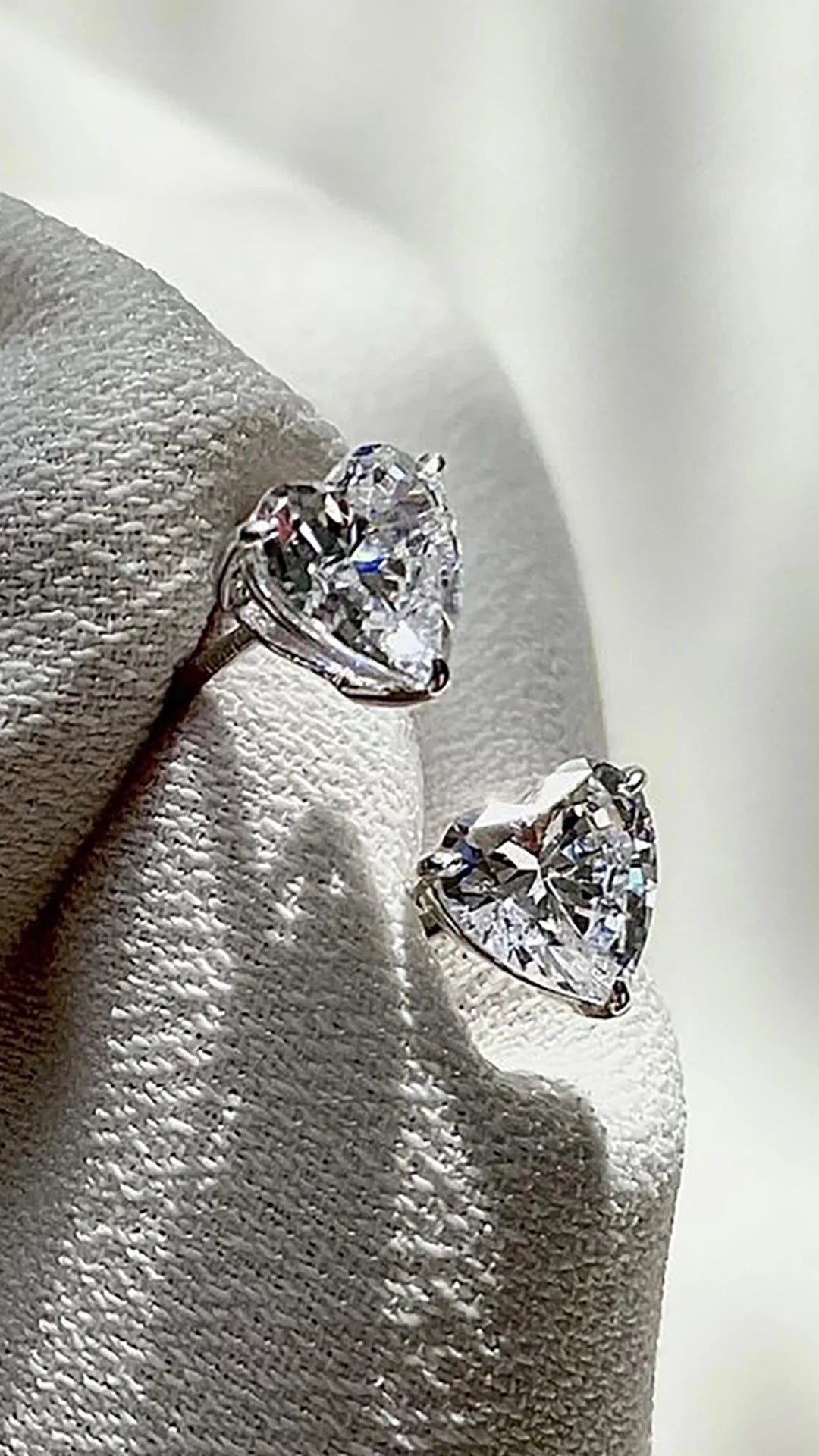 Heart Cut Zircon Stone Earrings