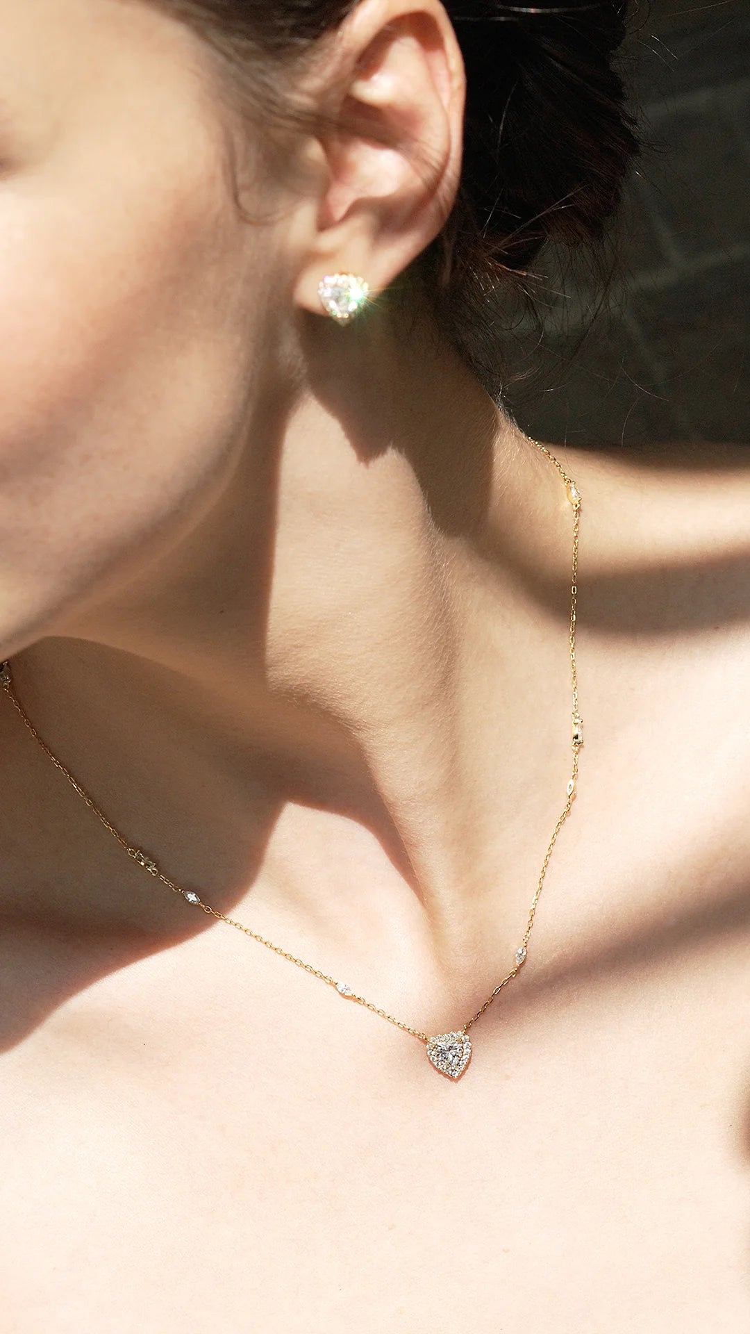 Heart Cut Necklace & Earrings set
