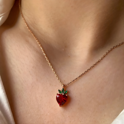Heart Strawberry Necklace
