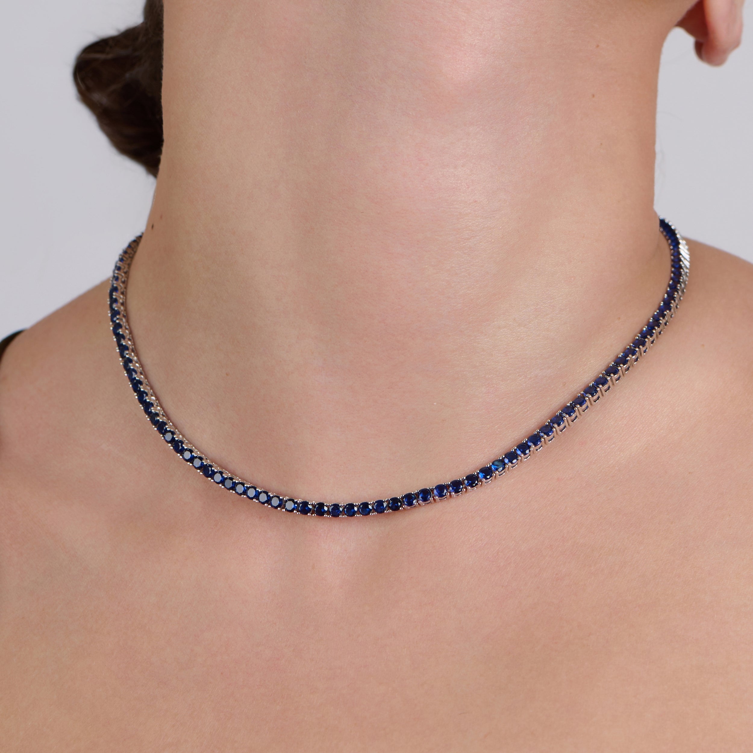 Imperial Sapphire Tennis Necklace