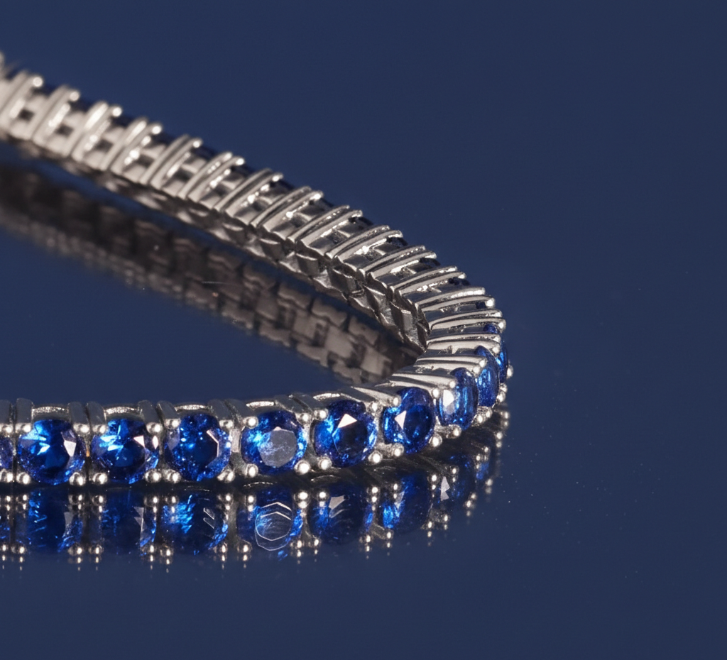 Imperial Sapphire Tennis Necklace