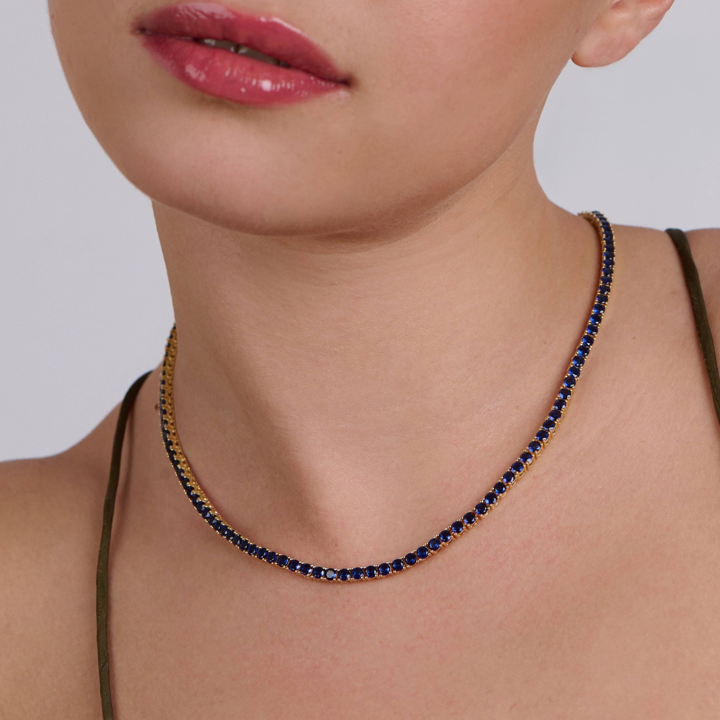 Imperial Sapphire Tennis Necklace