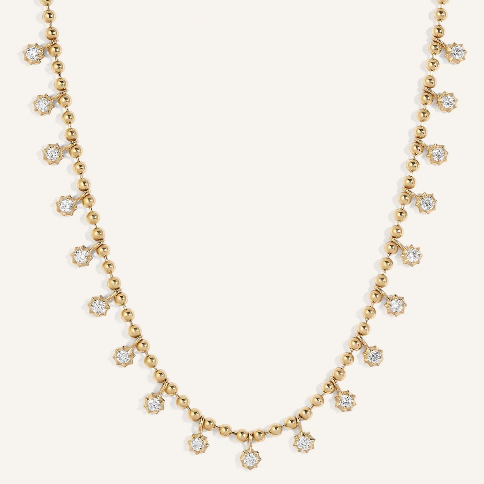 Jasmine White Zircon Necklace - ARTSY SILVER