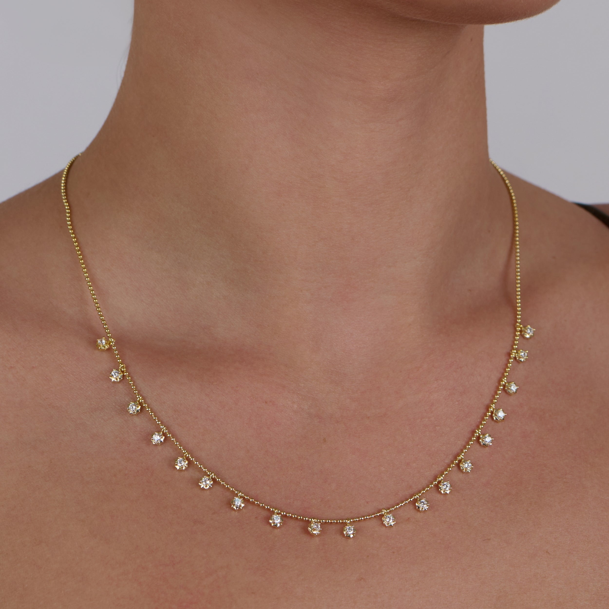 Jasmine White Zircon Necklace
