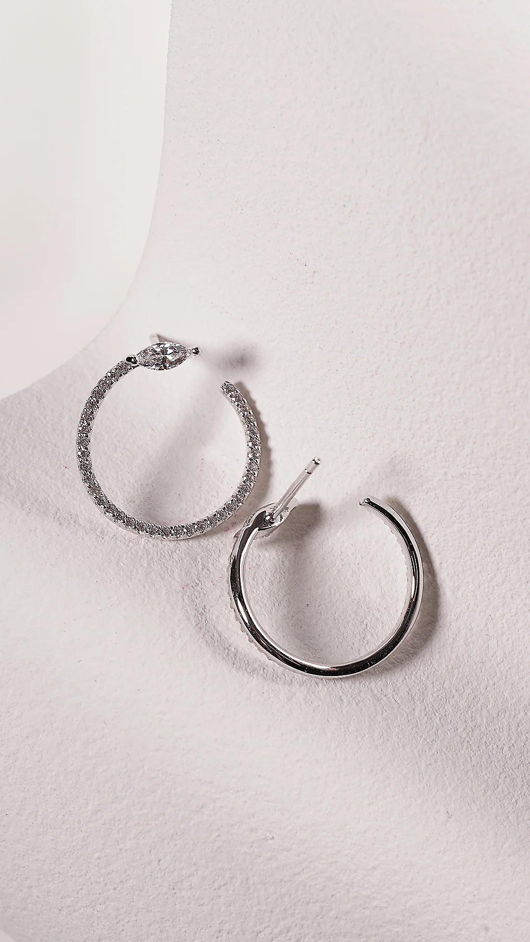 Juliette Marquise Silver Hoops