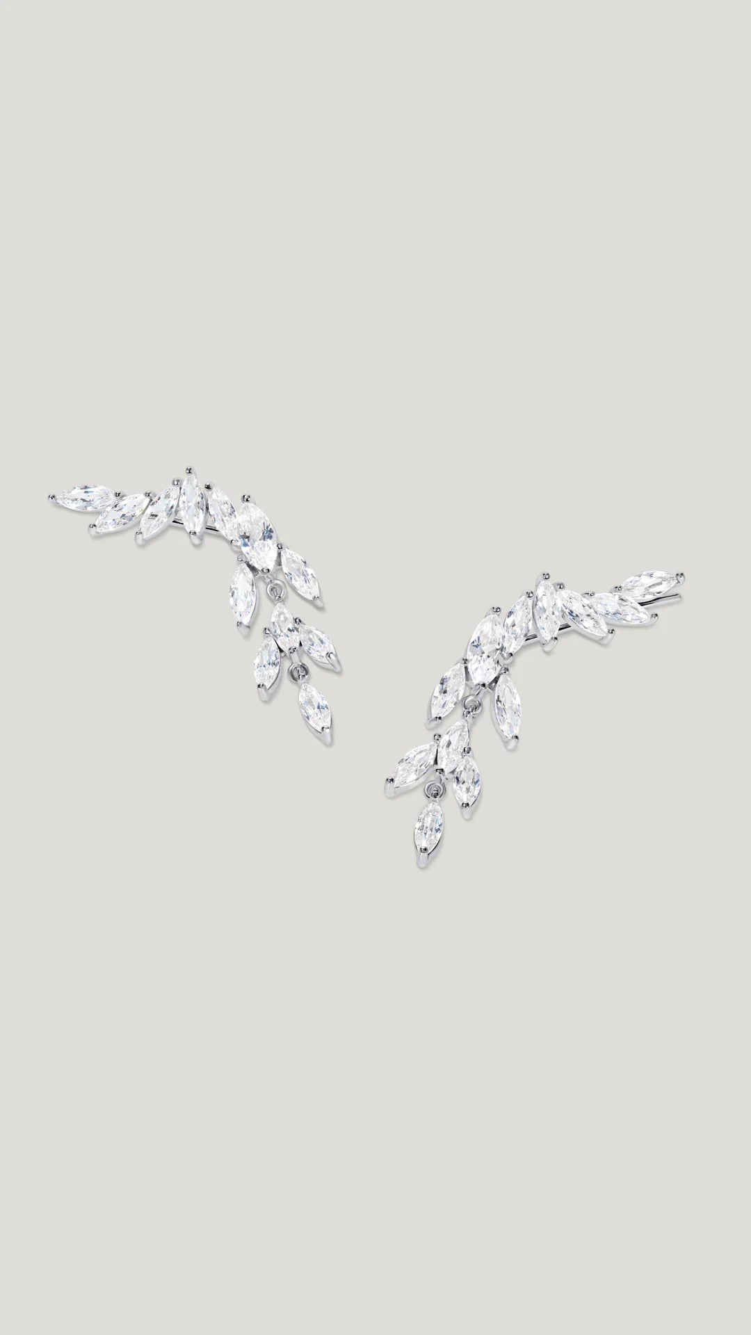 La Mariée Wedding Earrings - ARTSY SILVER