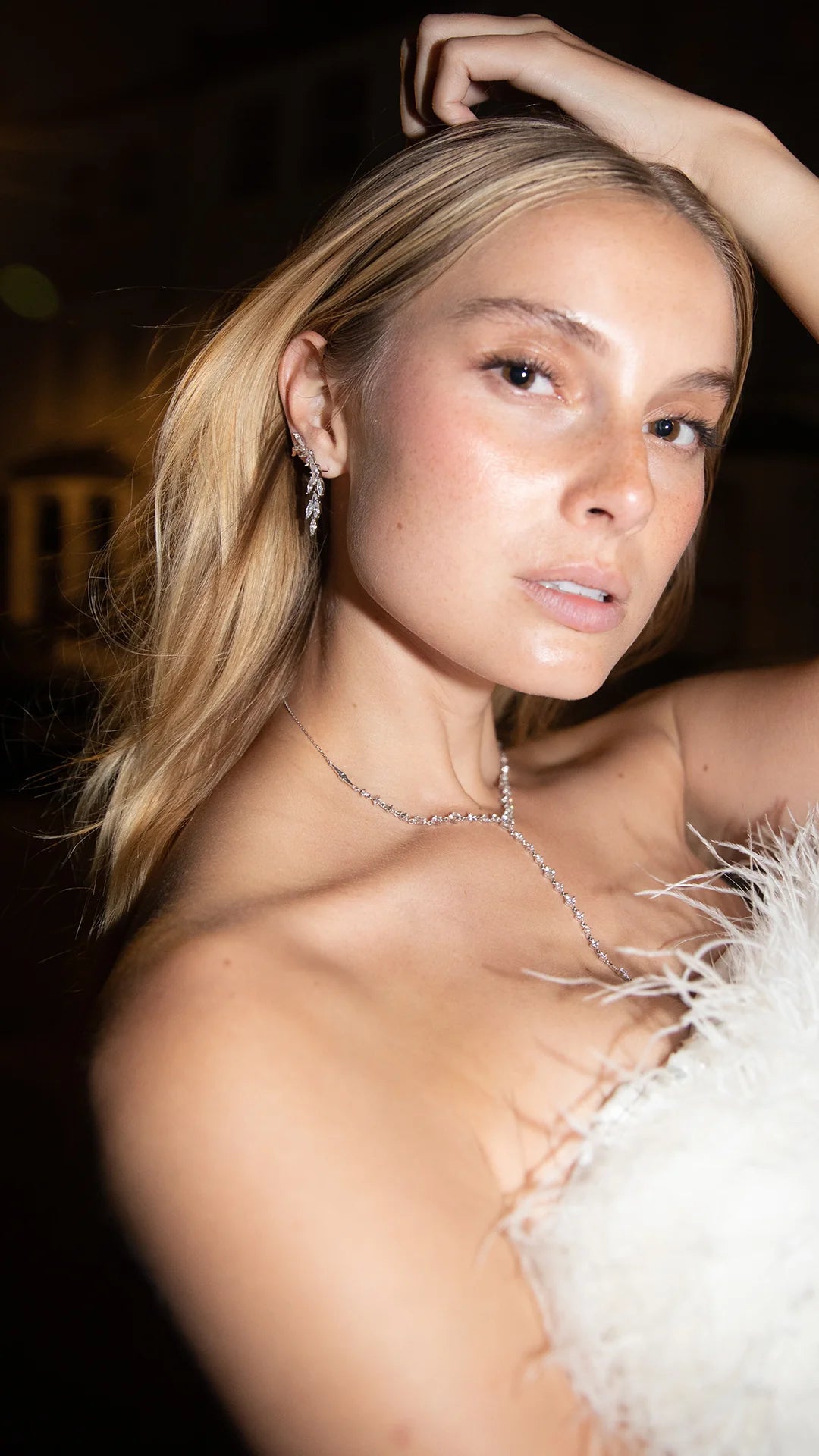 La Mariée Wedding Earrings - ARTSY SILVER