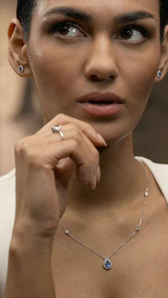 Lady Diana Blue Sapphire Earrings