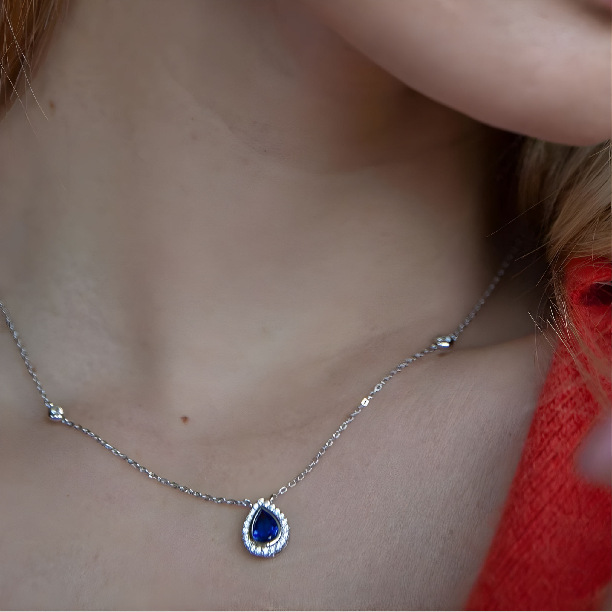 Lady Diana Blue Sapphire Necklace