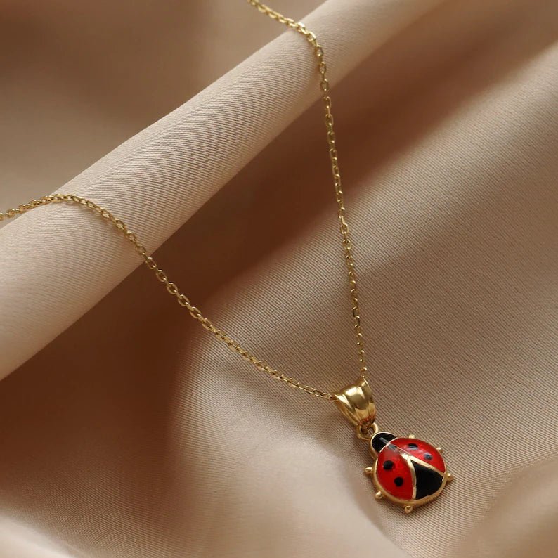 Ladybug Necklace Gold Plating - ARTSY SILVER