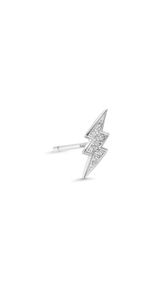 Lightning Stud Earrings - ARTSY SILVER