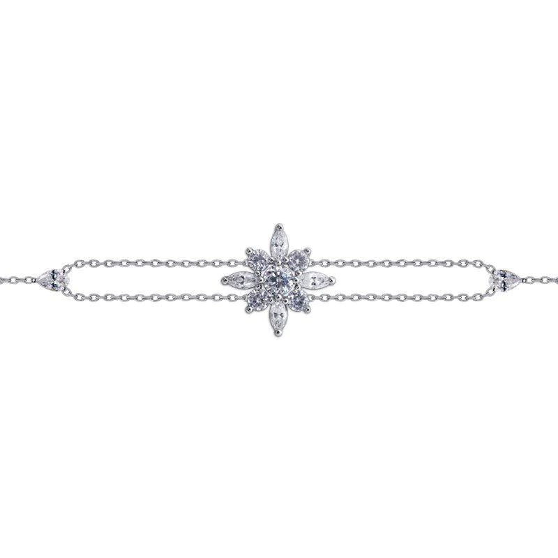 Lilly Zircon Rose Adjustable Bracelet