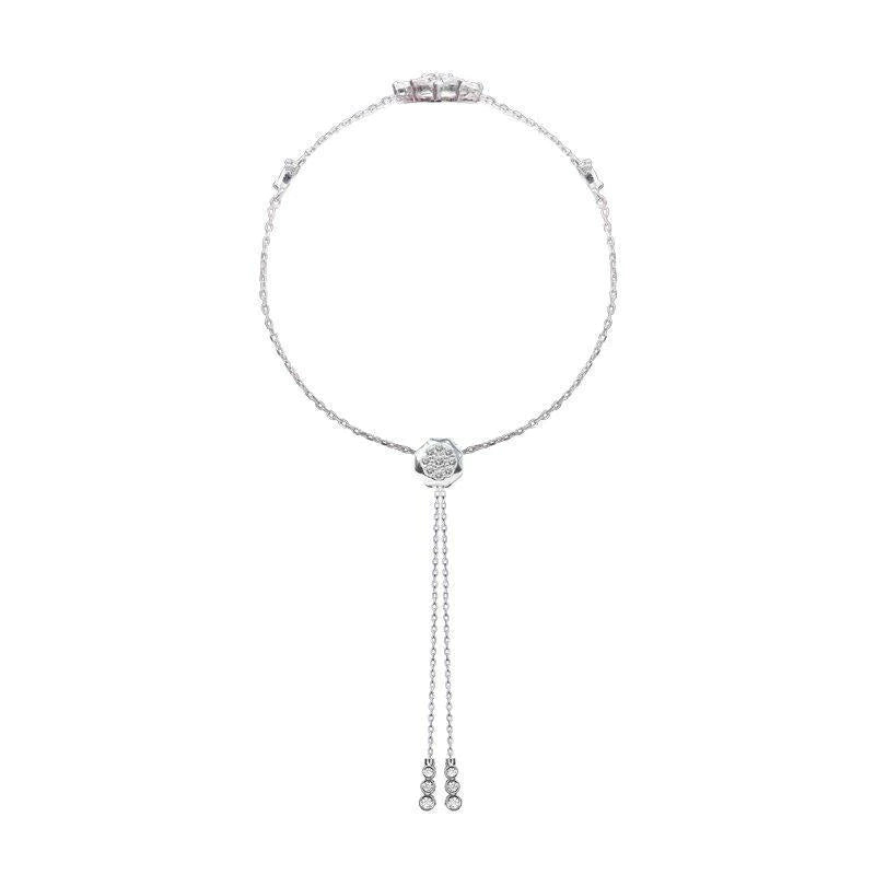 Lilly Zircon Rose Adjustable Bracelet