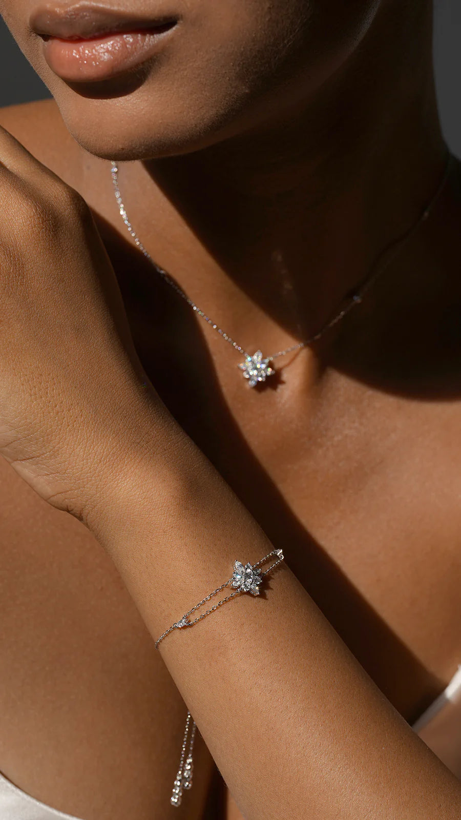 Lilly Zircon Rose Adjustable Bracelet