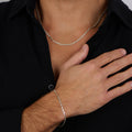Linked Necklace & Bracelet Set 925 Sterling Silver I ARTSY SILVER