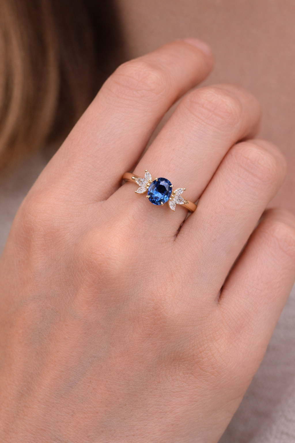 Little Angel Blue Sapphire Ring - ARTSY SILVER