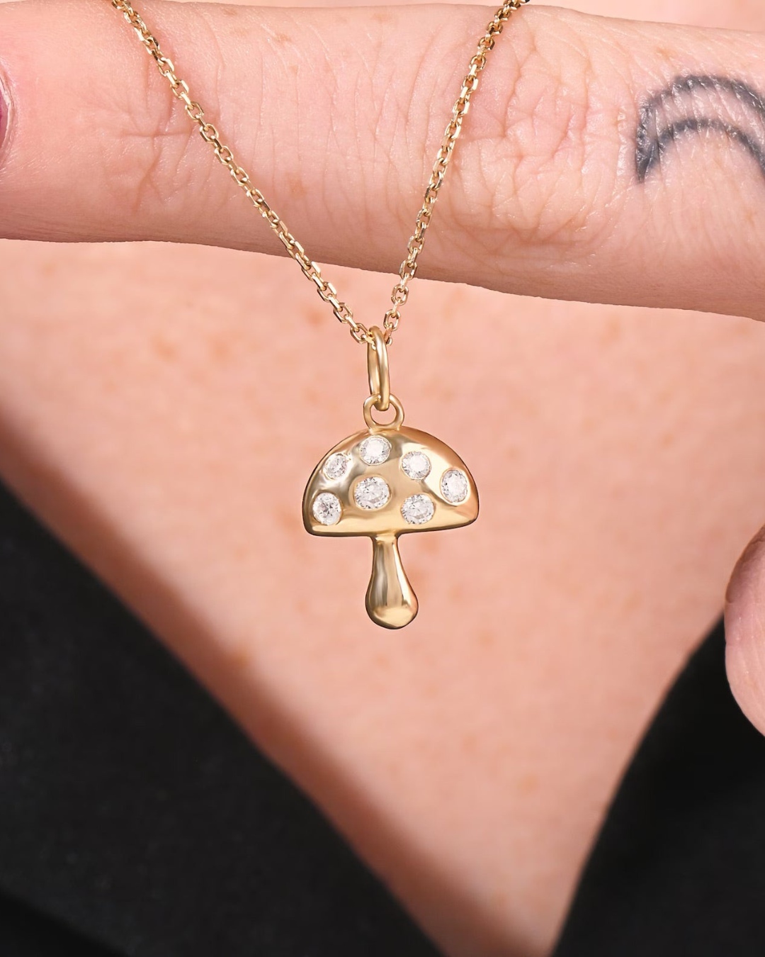 Little Mushroom Necklace - ARTSY SILVER
