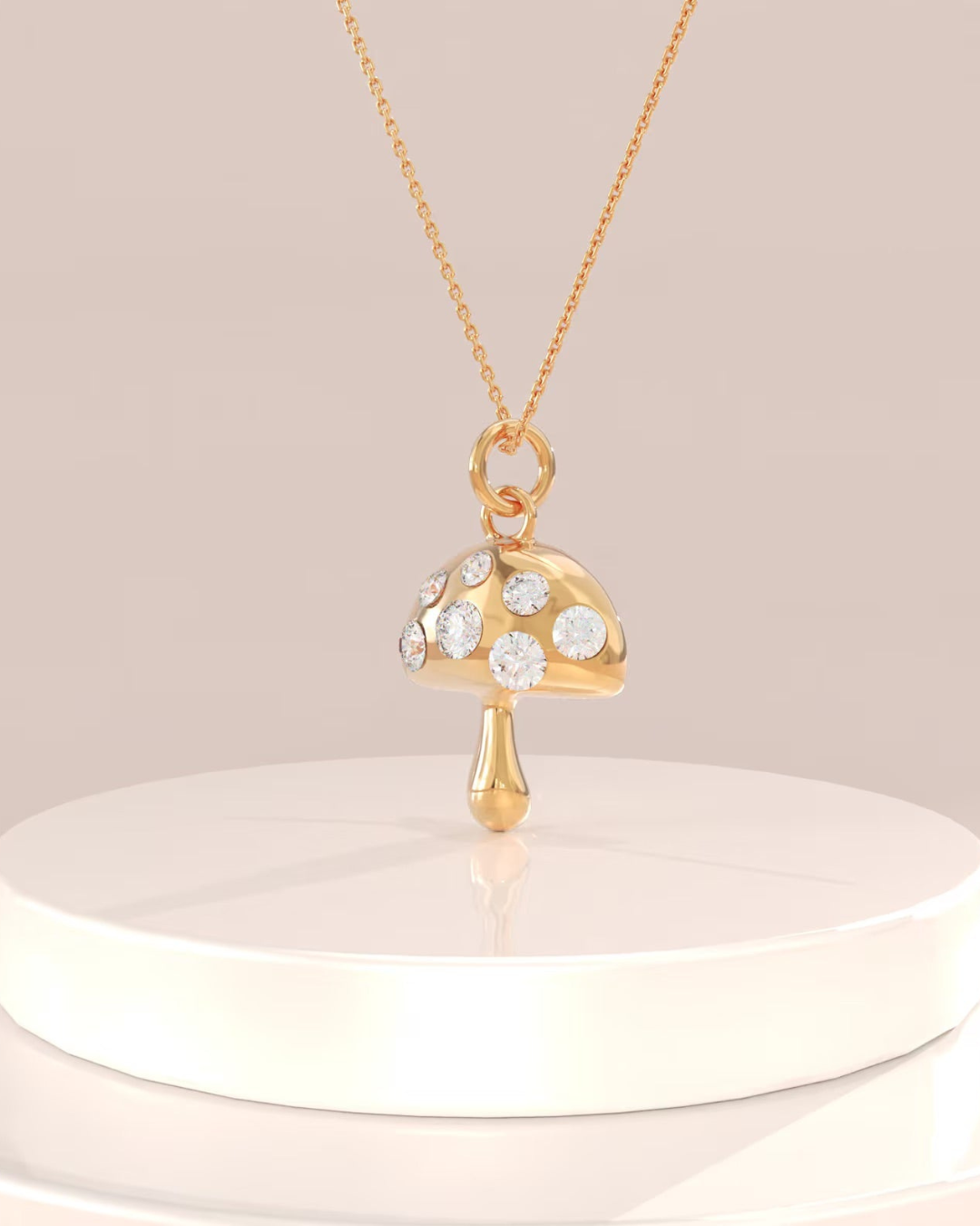 Little Mushroom Necklace - ARTSY SILVER