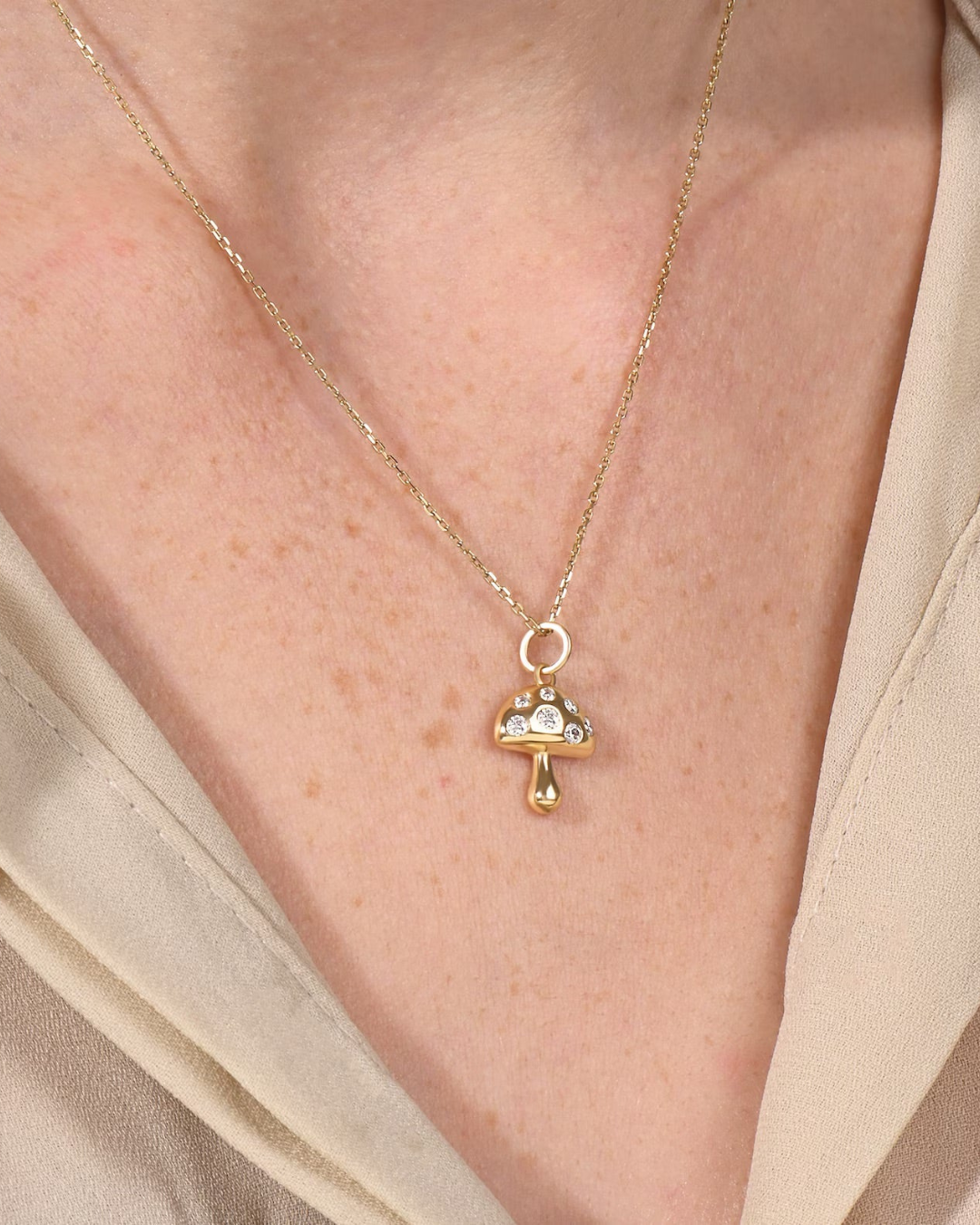 Little Mushroom Necklace - ARTSY SILVER