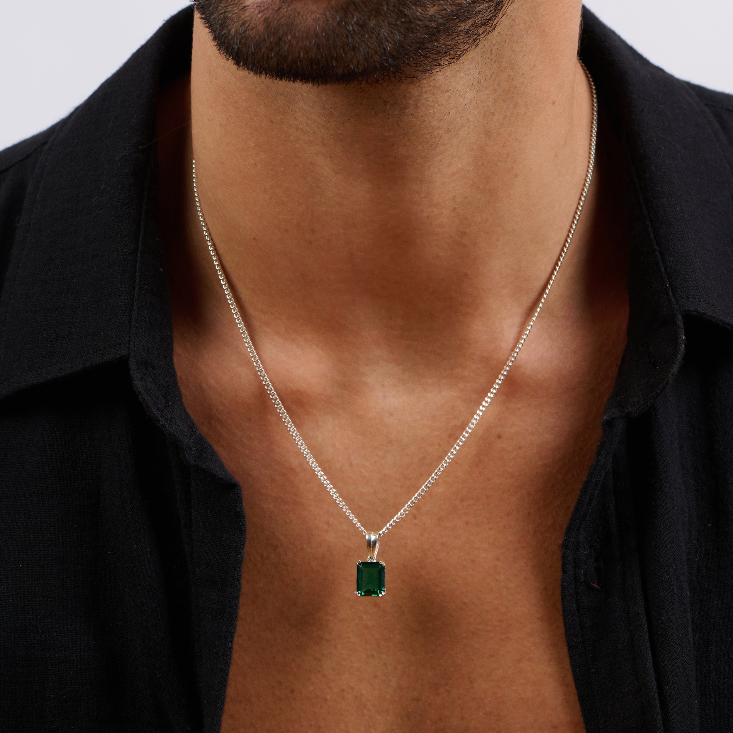 Loki Rectangle Green Pendant