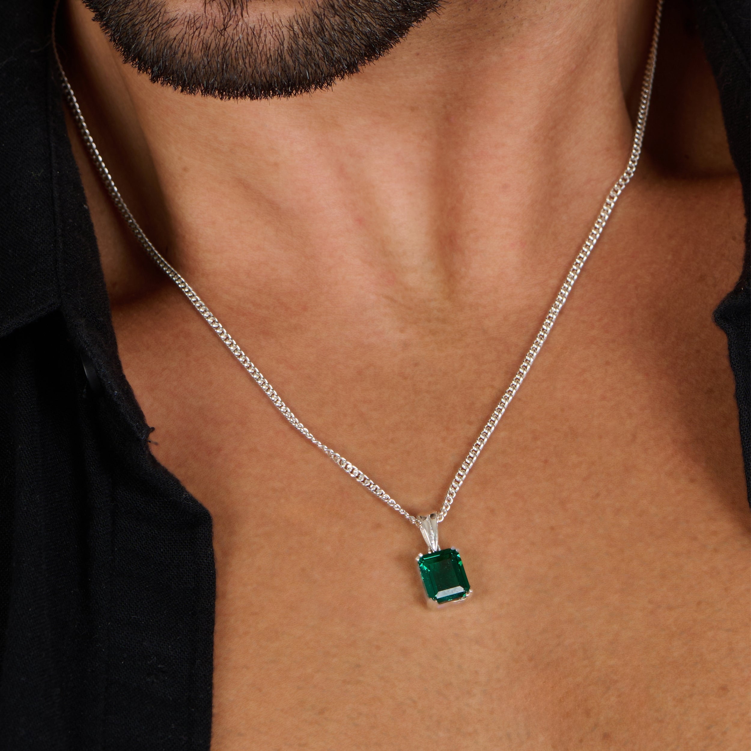 Loki Rectangle Green Pendant