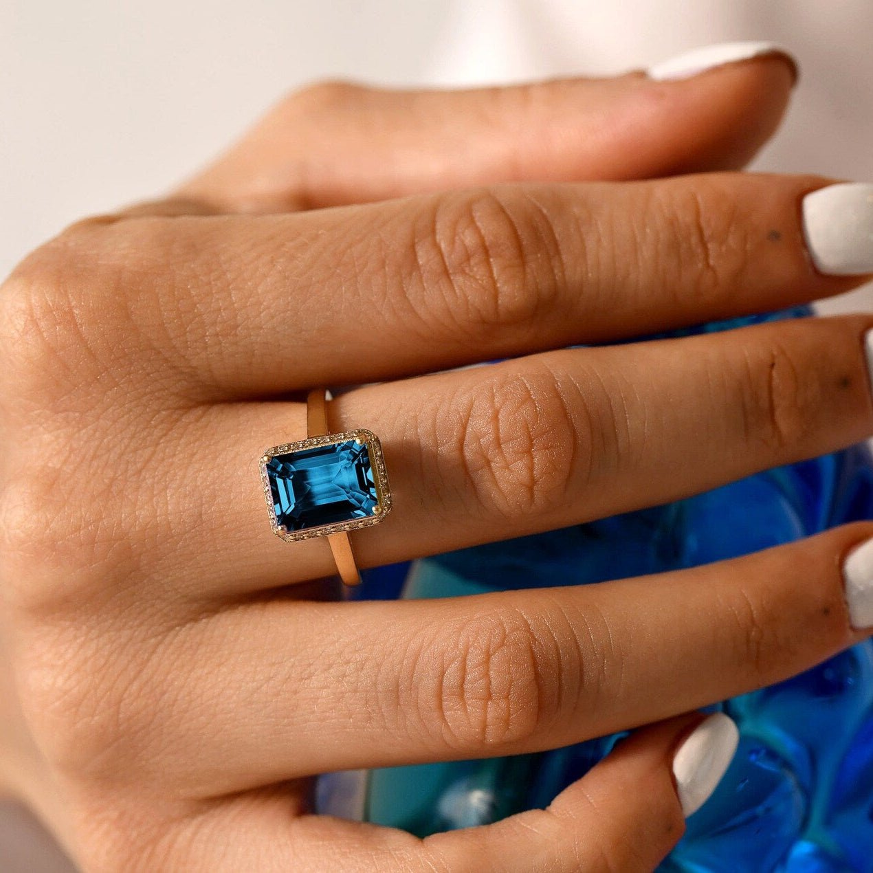 Mer London Blue Topaz Ring - ARTSY SILVER