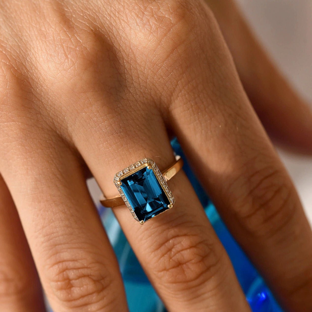 Mer London Blue Topaz Ring - ARTSY SILVER