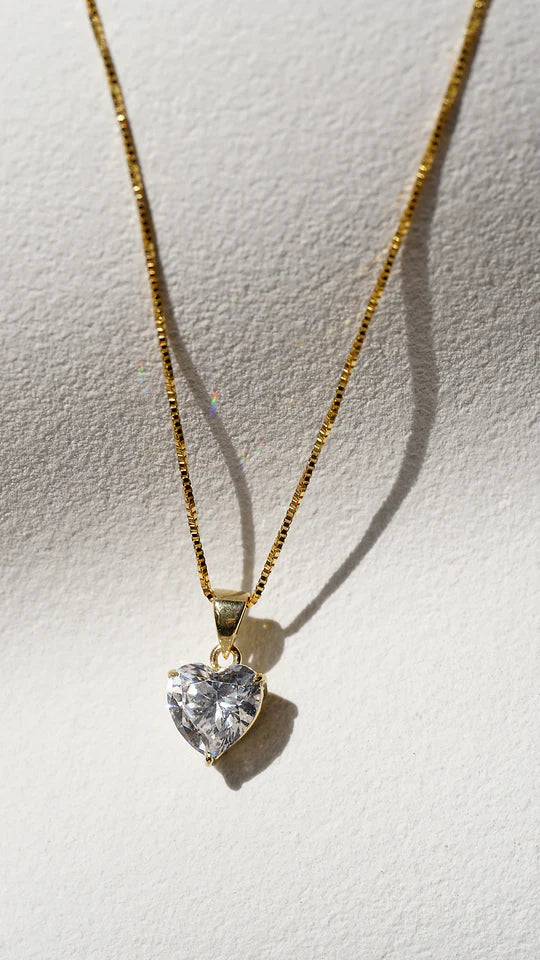 Love Gold Plated Zircon Necklace