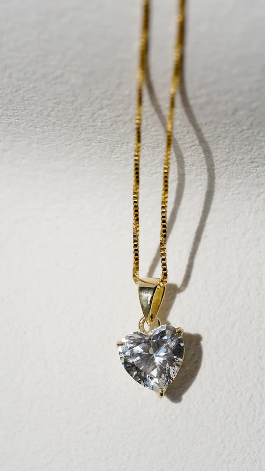 Love Gold Plated Zircon Necklace