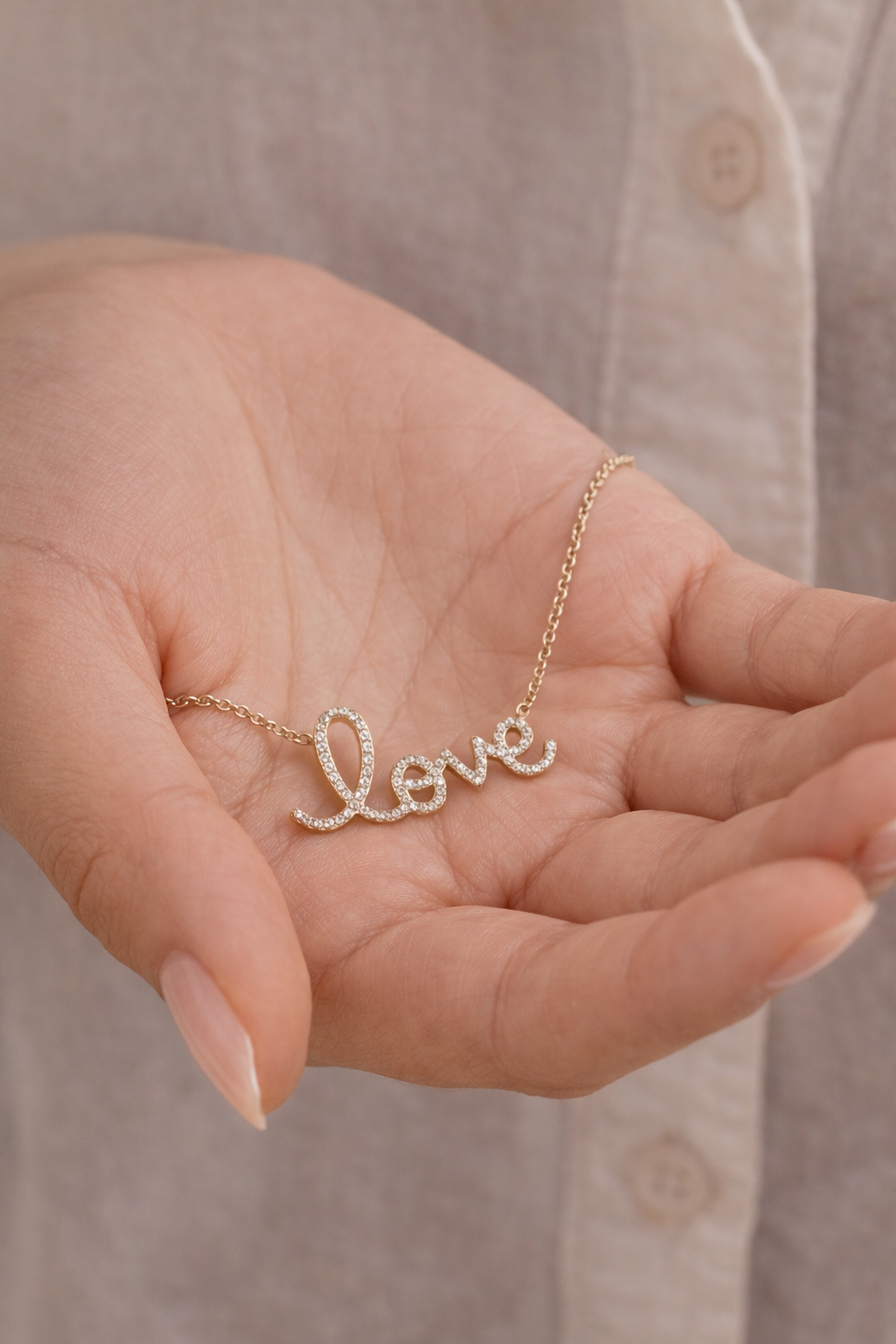 Love White Zircon Necklace - ARTSY SILVER