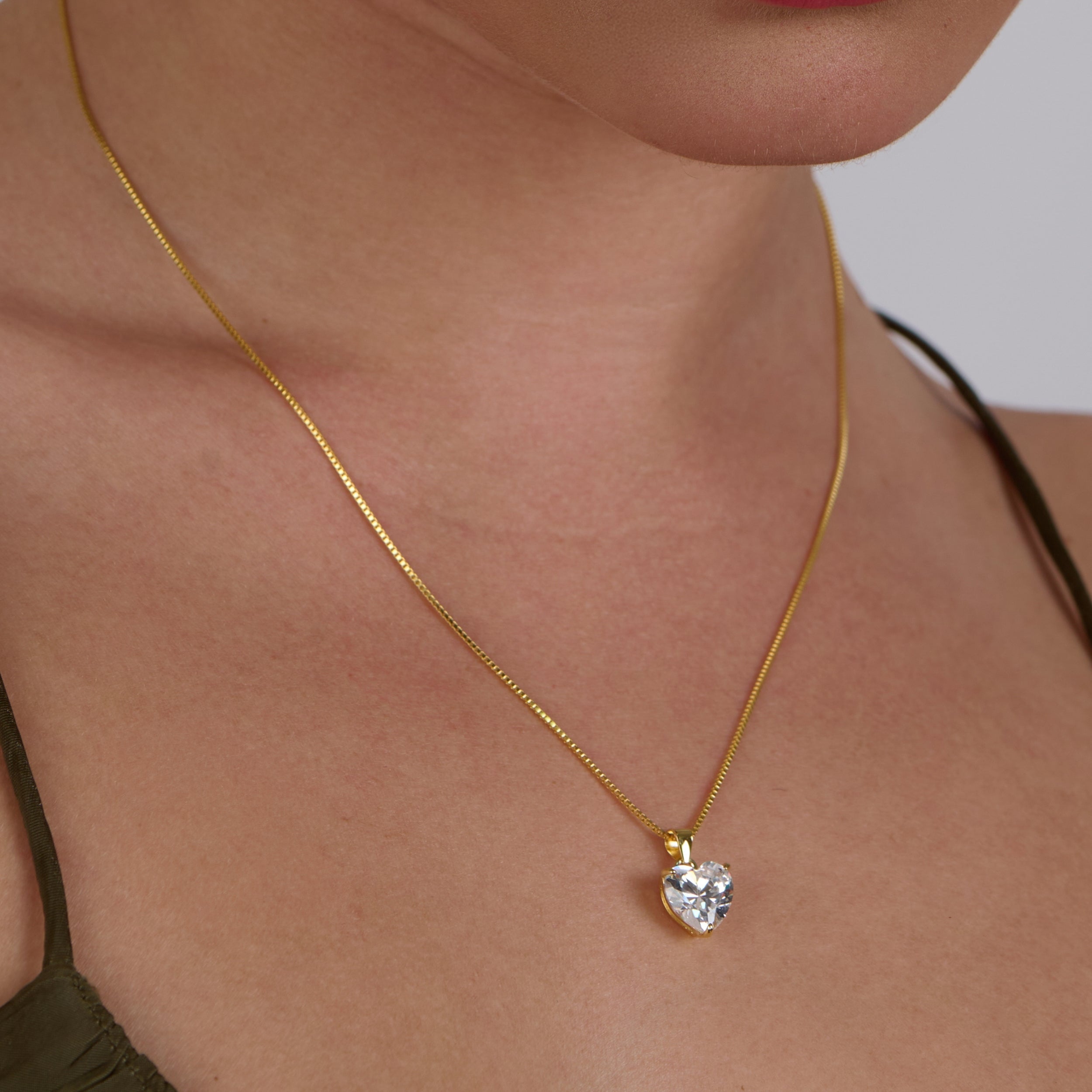 Love Gold Plated Zircon Necklace
