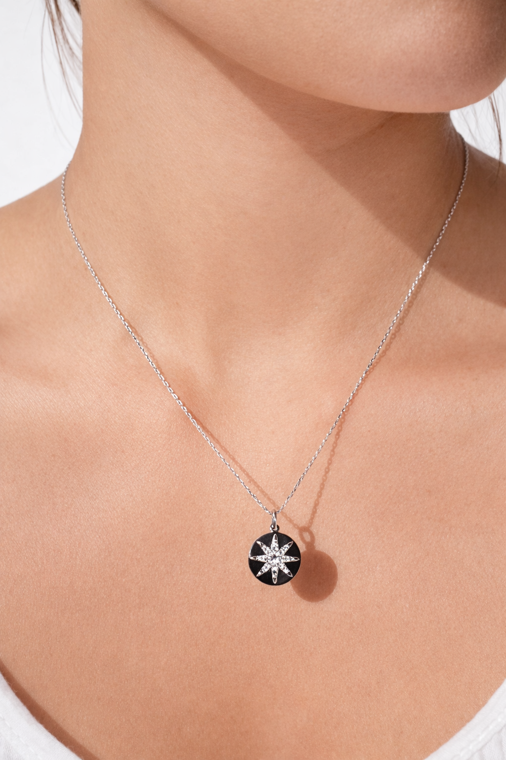 Luck Pole Star Silver Necklace