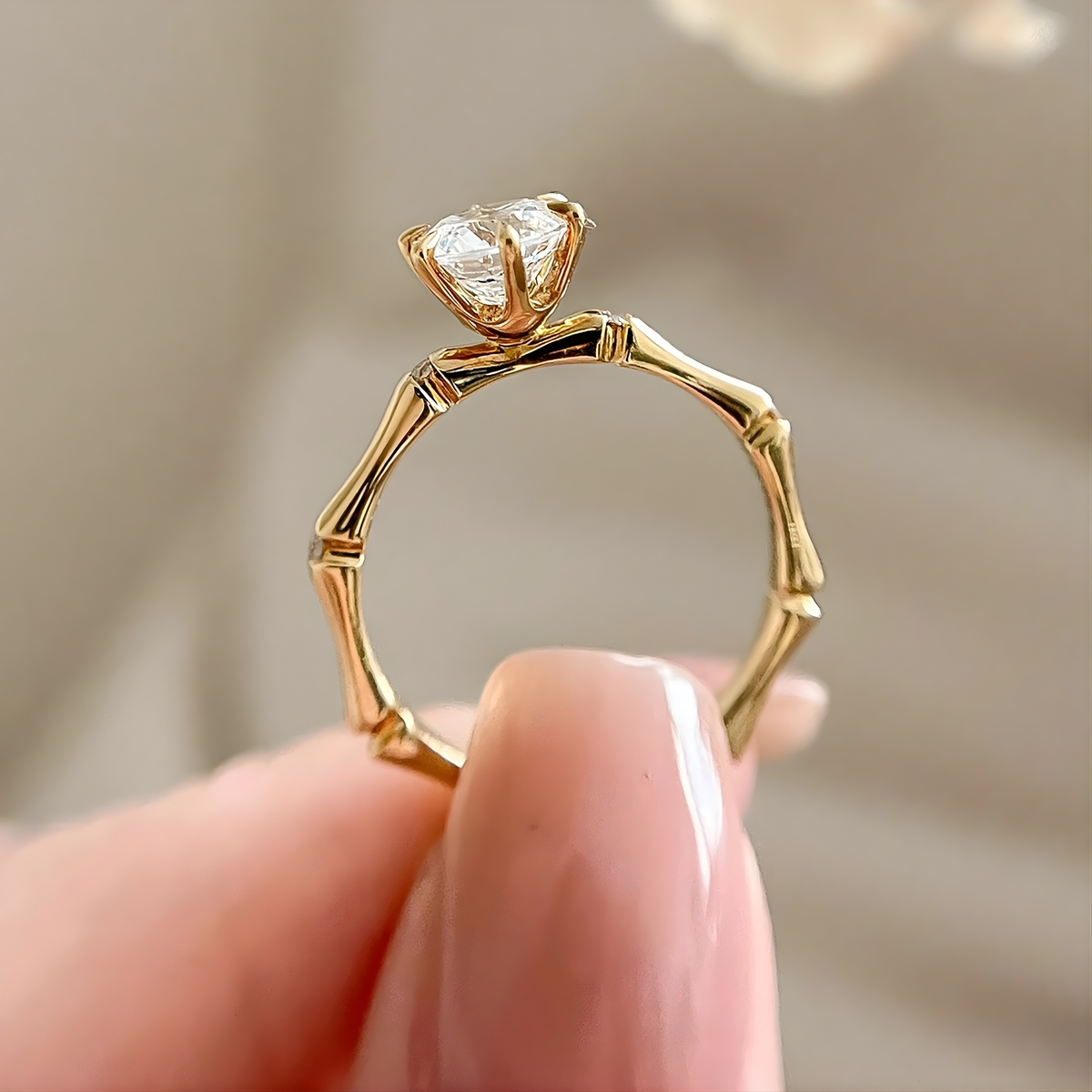 Lucky Bamboo Ring - Nature-Inspired Jewelry for Charm