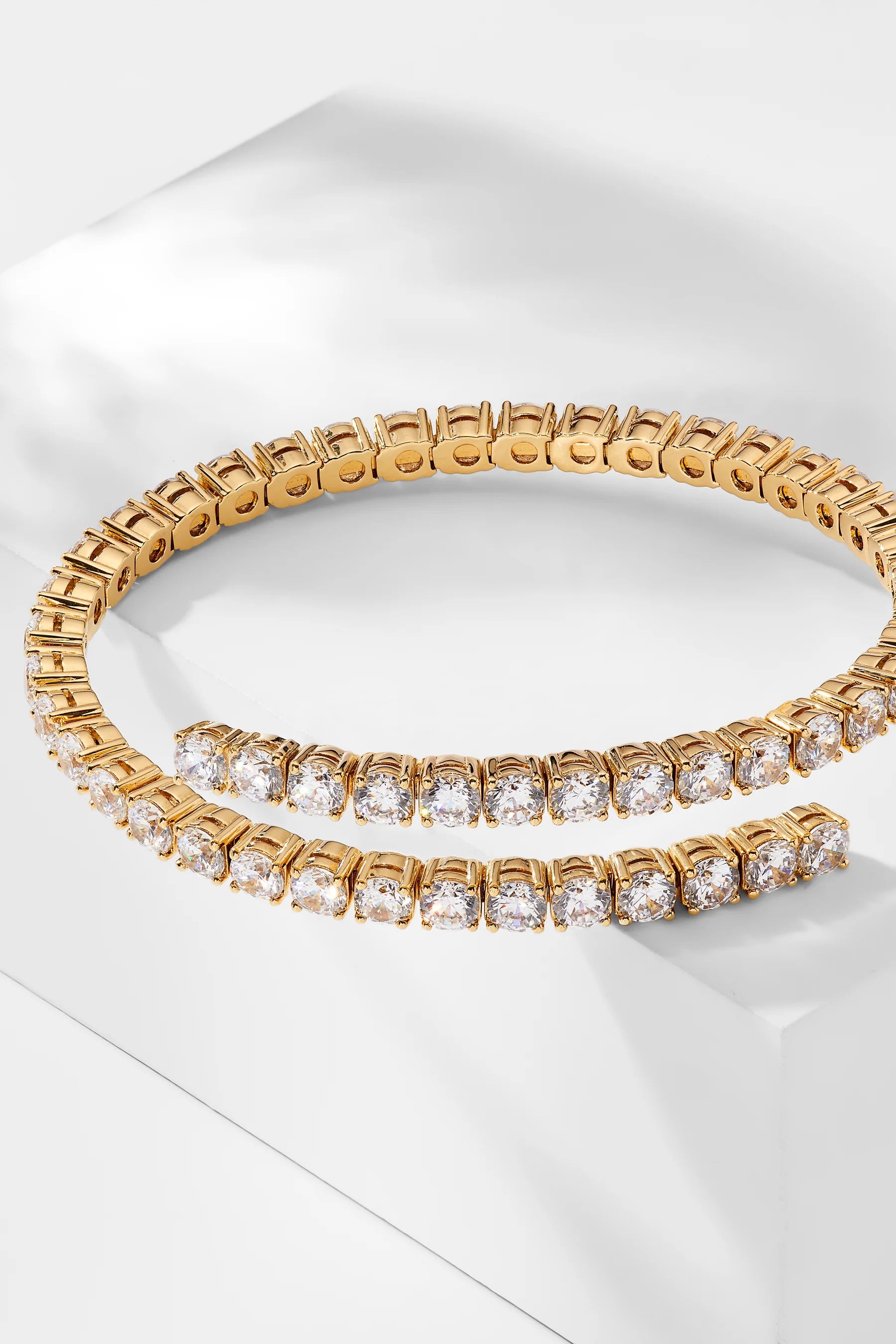 Adjustable 4mm Tennis Bangle - ARTSY SILVER