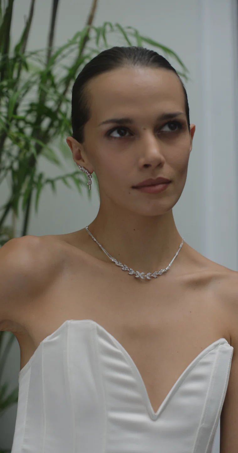 La Mariée Wedding Necklace - ARTSY SILVER