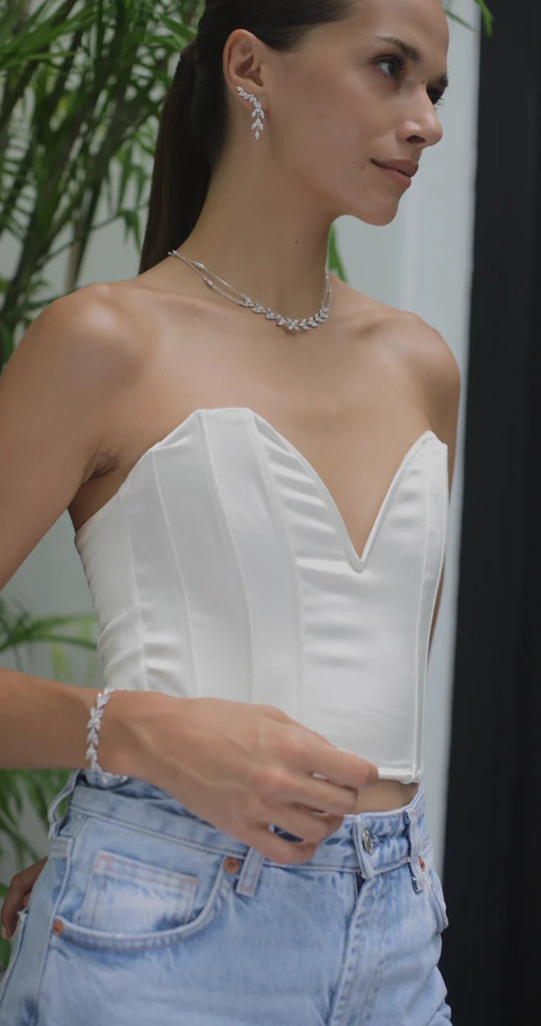 La Mariée Wedding Necklace - ARTSY SILVER