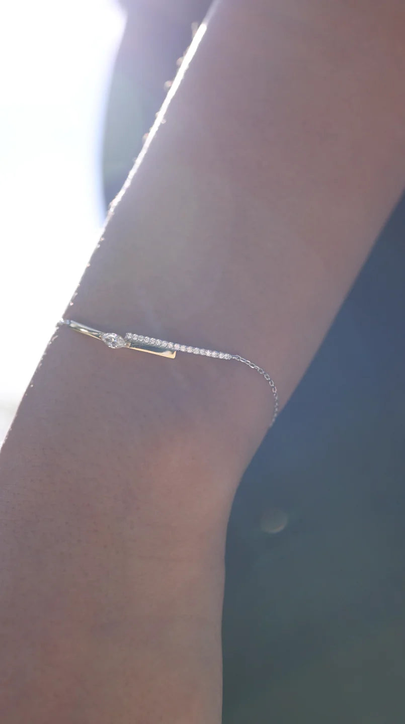 Marquise Cut Adjustable Bracelet