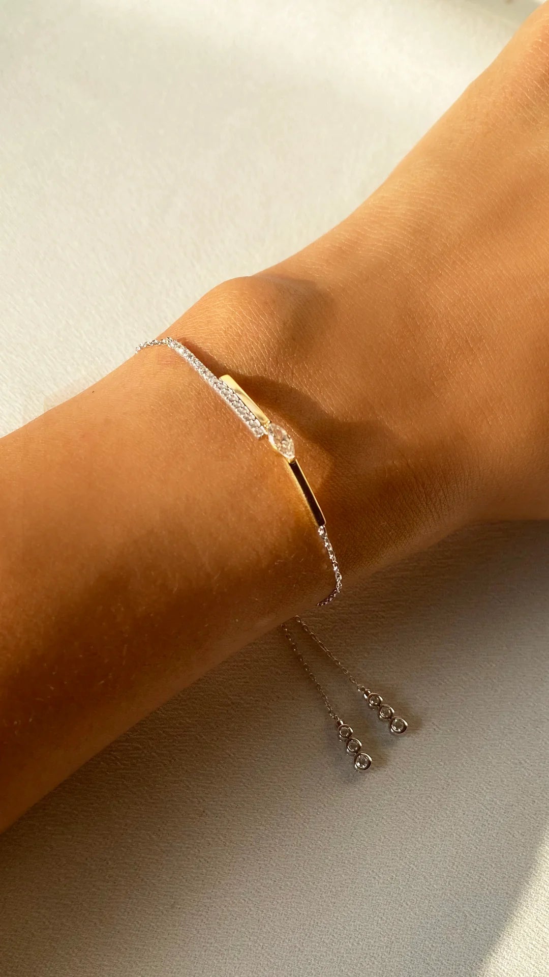 Marquise Cut Adjustable Bracelet