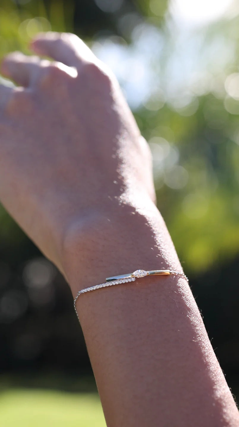 Marquise Cut Adjustable Bracelet