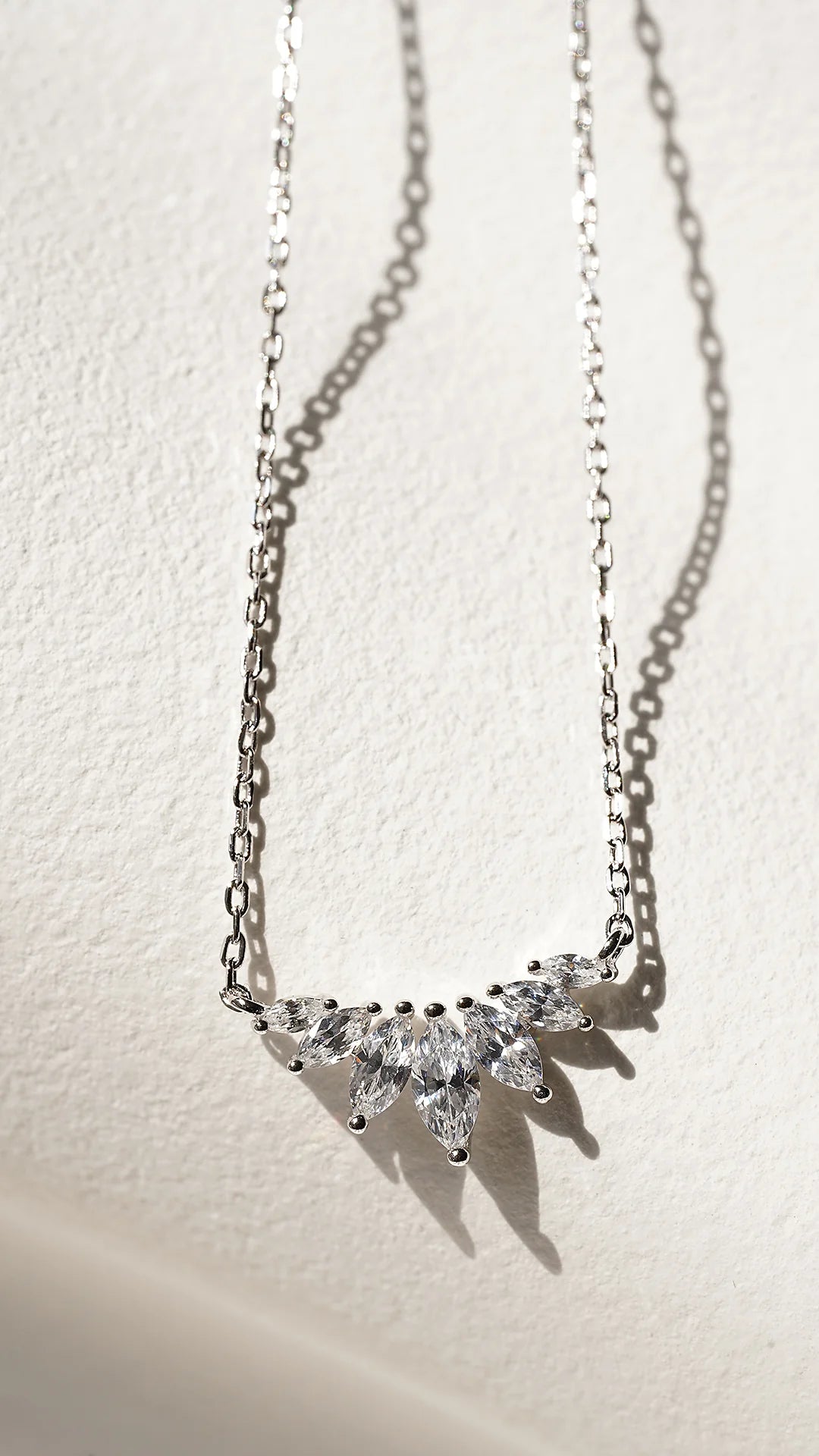 Marquise Silver Necklace - ARTSY SILVER